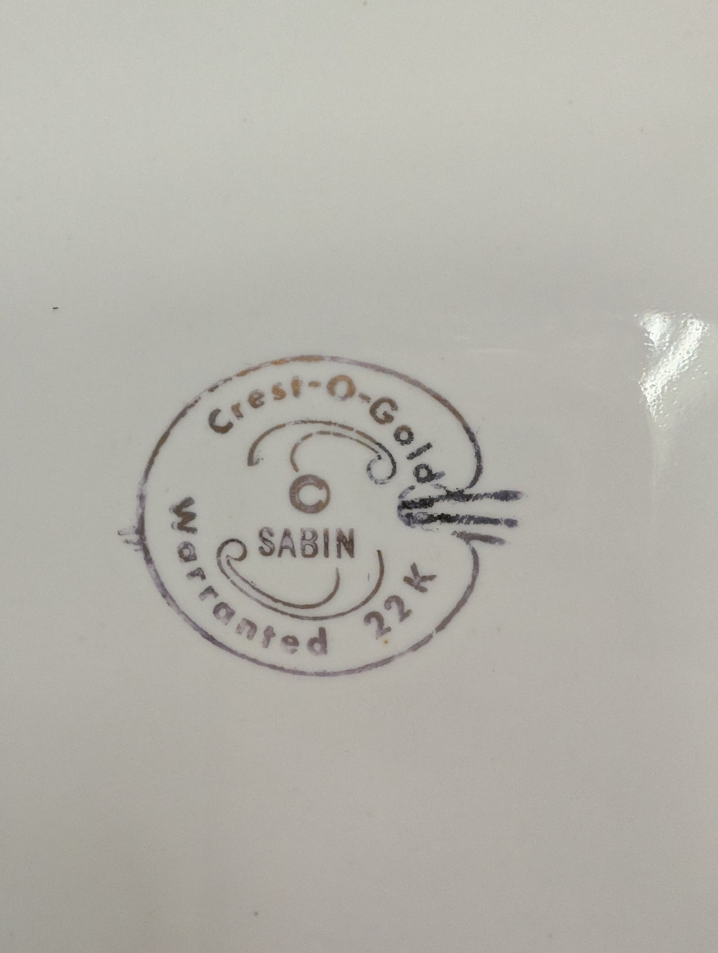 1950s Kansas Souvenir Plate 22K Gold