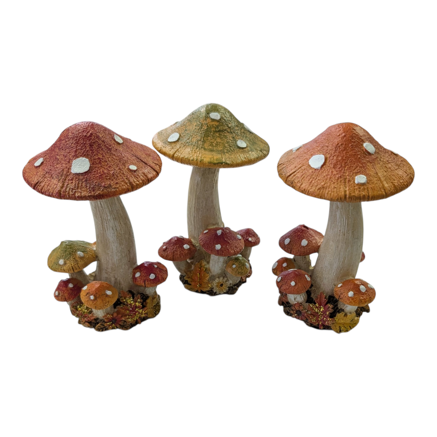 Fall Mushroom Figurines
