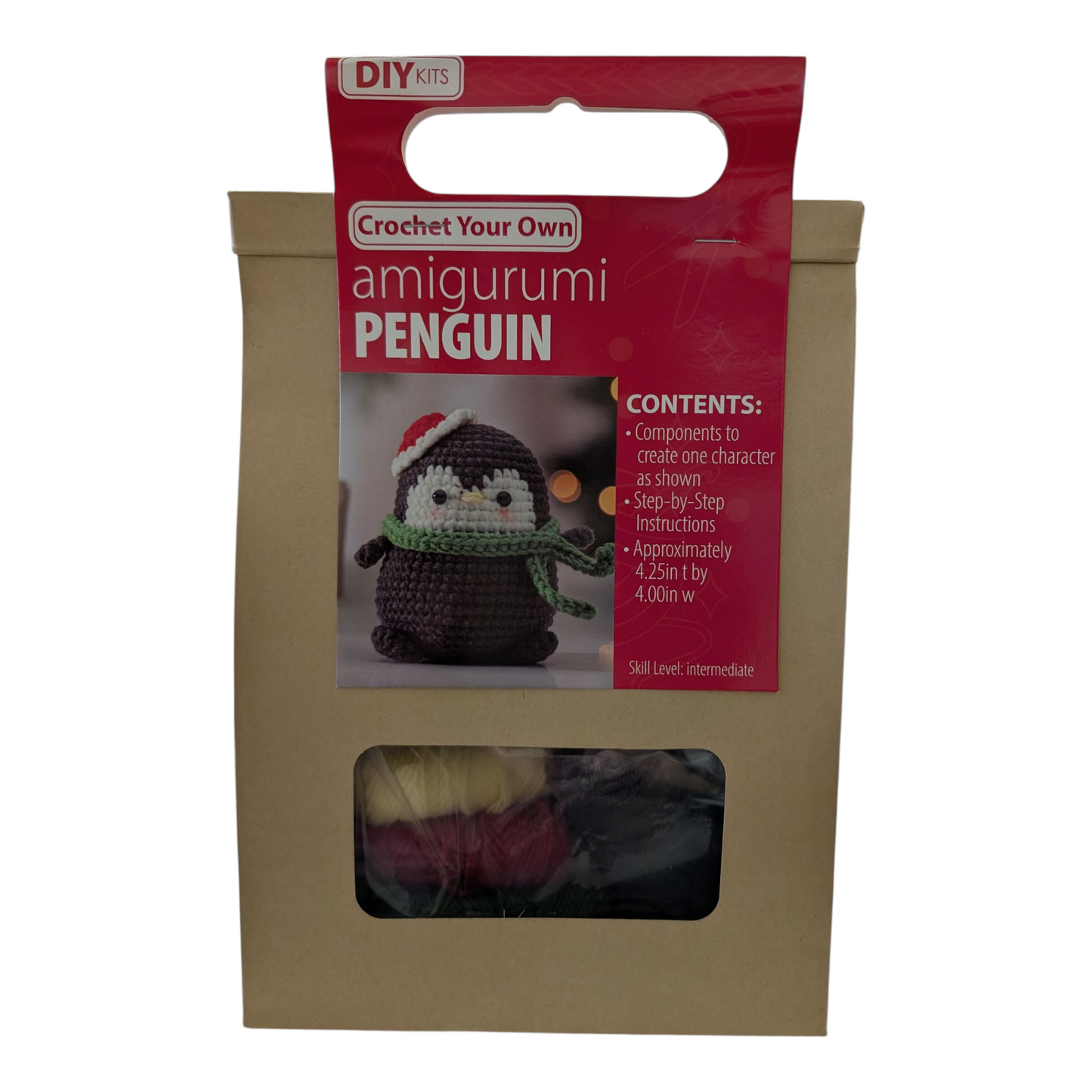 Amigurumi Holiday DIY Crochet Kits – Reindeer, Penguin, Gingerbread Man, Snowman