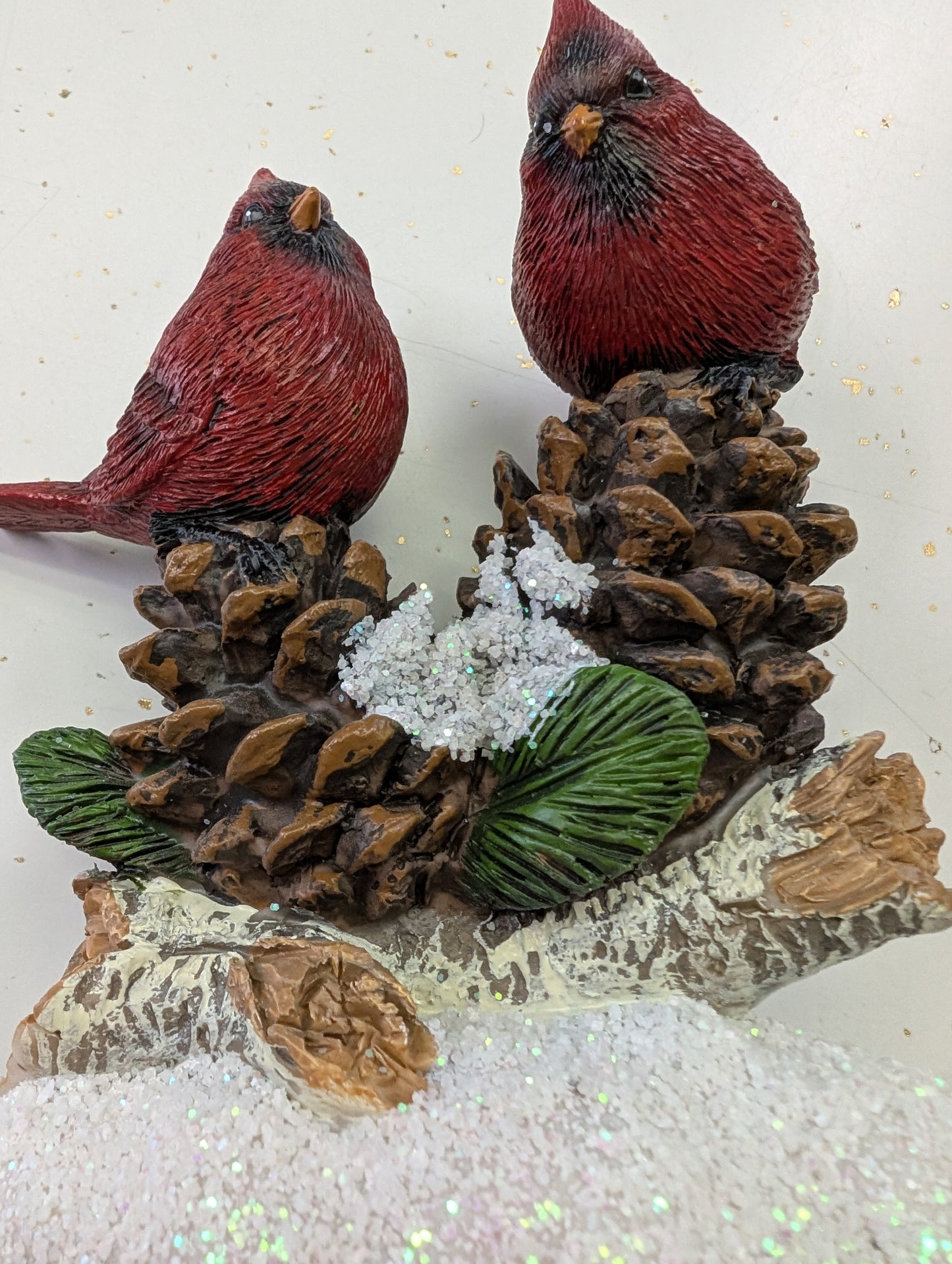 Cardinals on Pine Cones Figurine – 5.5"