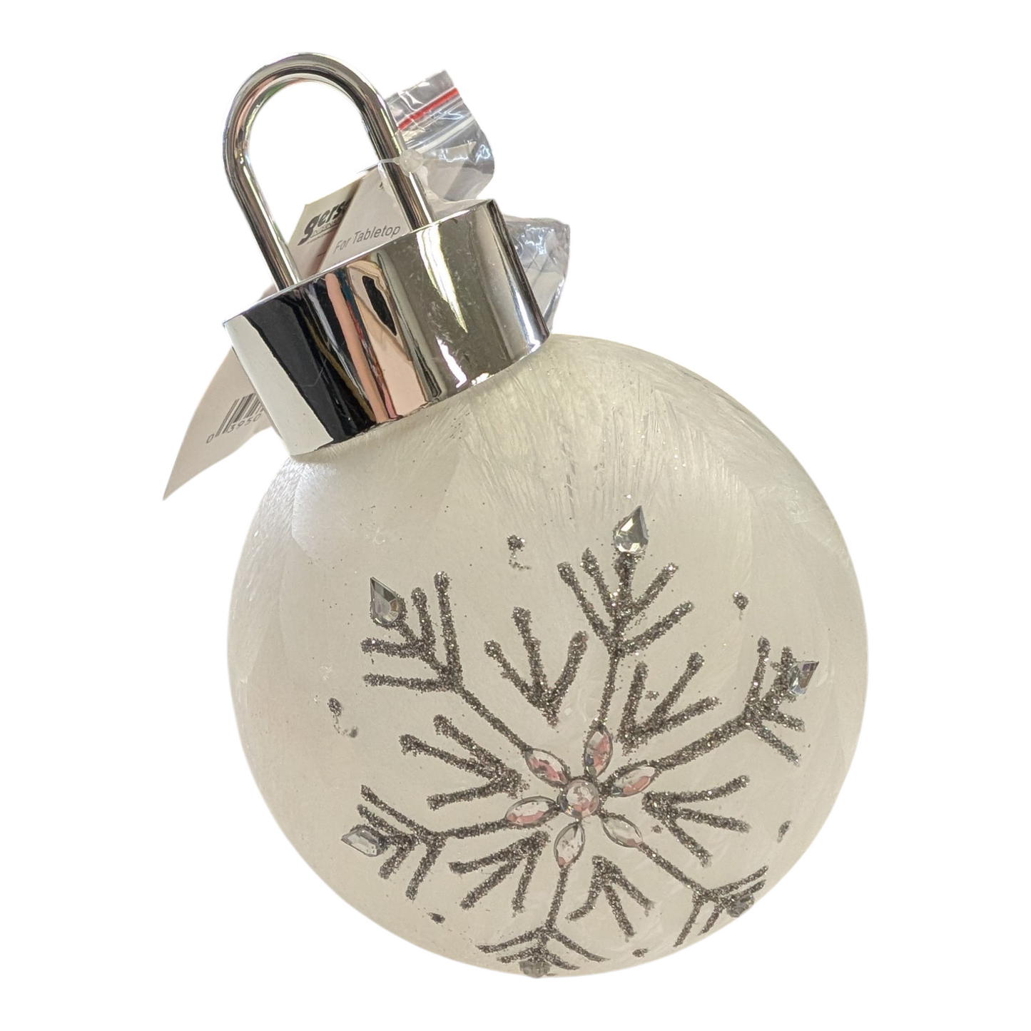 5.9" Lighted Snowflake Glass Ornament – Blue or White