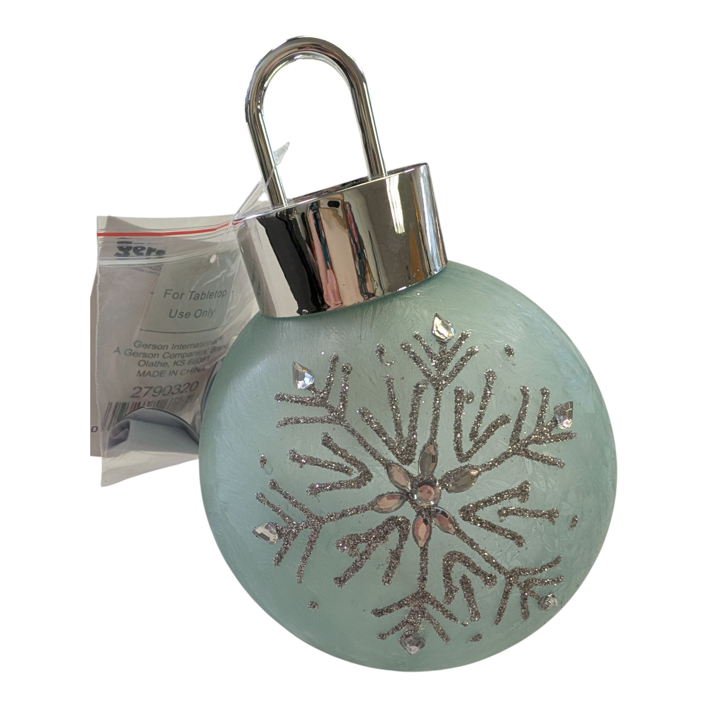 5.9" Lighted Snowflake Glass Ornament – Blue or White