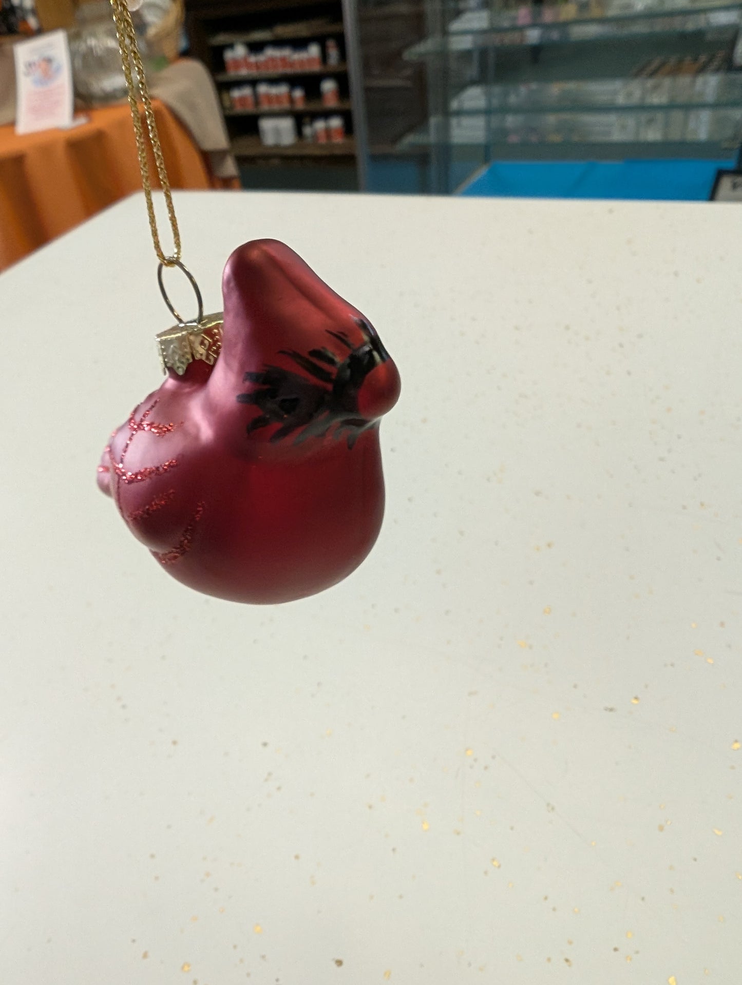 4” Handblown Glass Cardinal Ornament