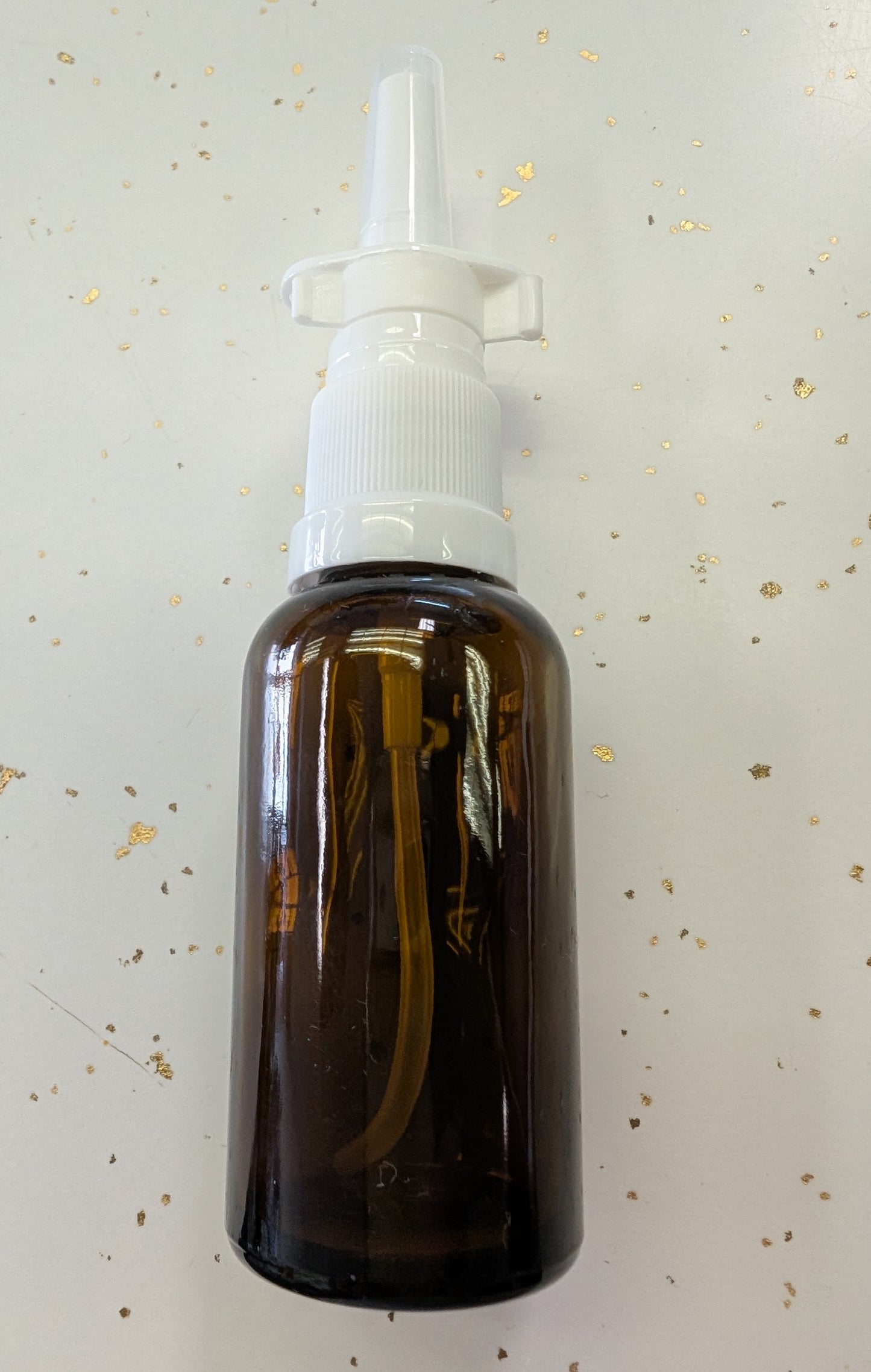 Amber Glass Nasal Spray Bottle – Empty Refillable (1 oz)