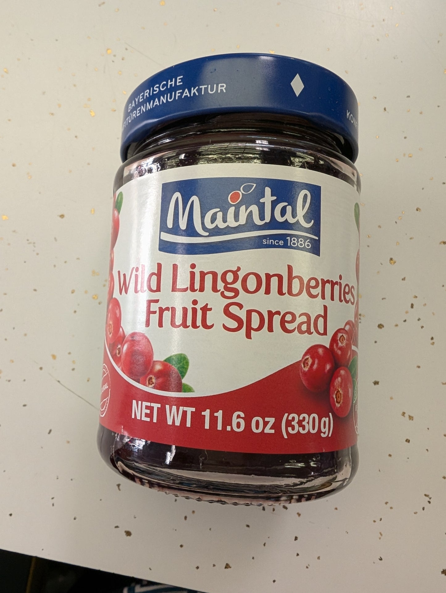 Maintal Wild Lingonberries Fruit Spread – 11.6 oz (Imported from Germany)