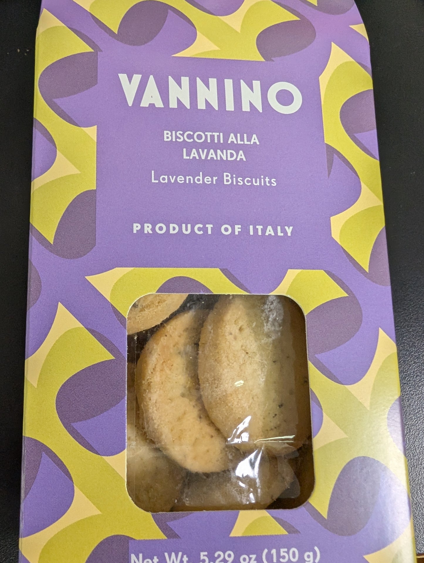 Vannino Biscotti All Lavanda – Lavender Biscuits (5.29 oz, Product of Italy)