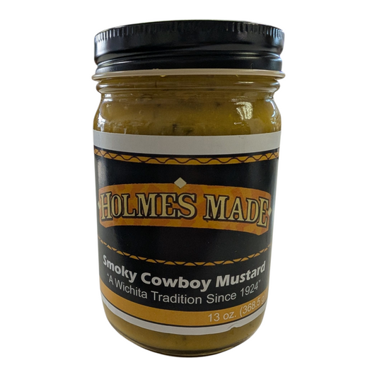 Holmes Made Smoky Cowboy Mustard – 13 oz
