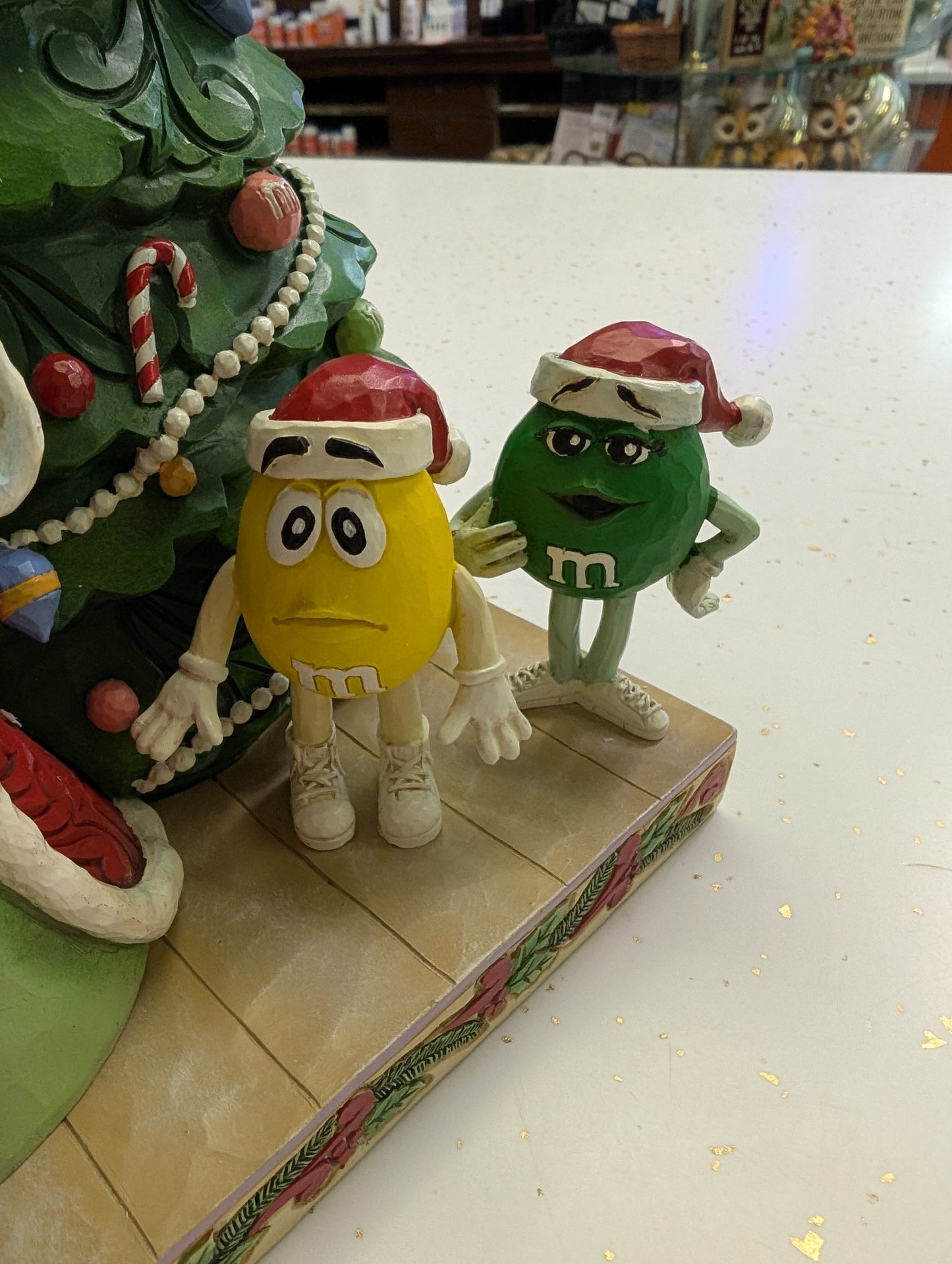 Jim Shore Santa with M&M's - "He Exists!"