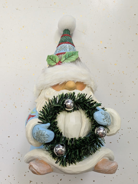 Jim Shore Holiday Gnome with Wreath  “Wreathed in Holiday Joy” (2025)