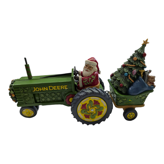Jim Shore Santa on John Deere Tractor – “Spreading Joy, One Mile at a Time” (2025)