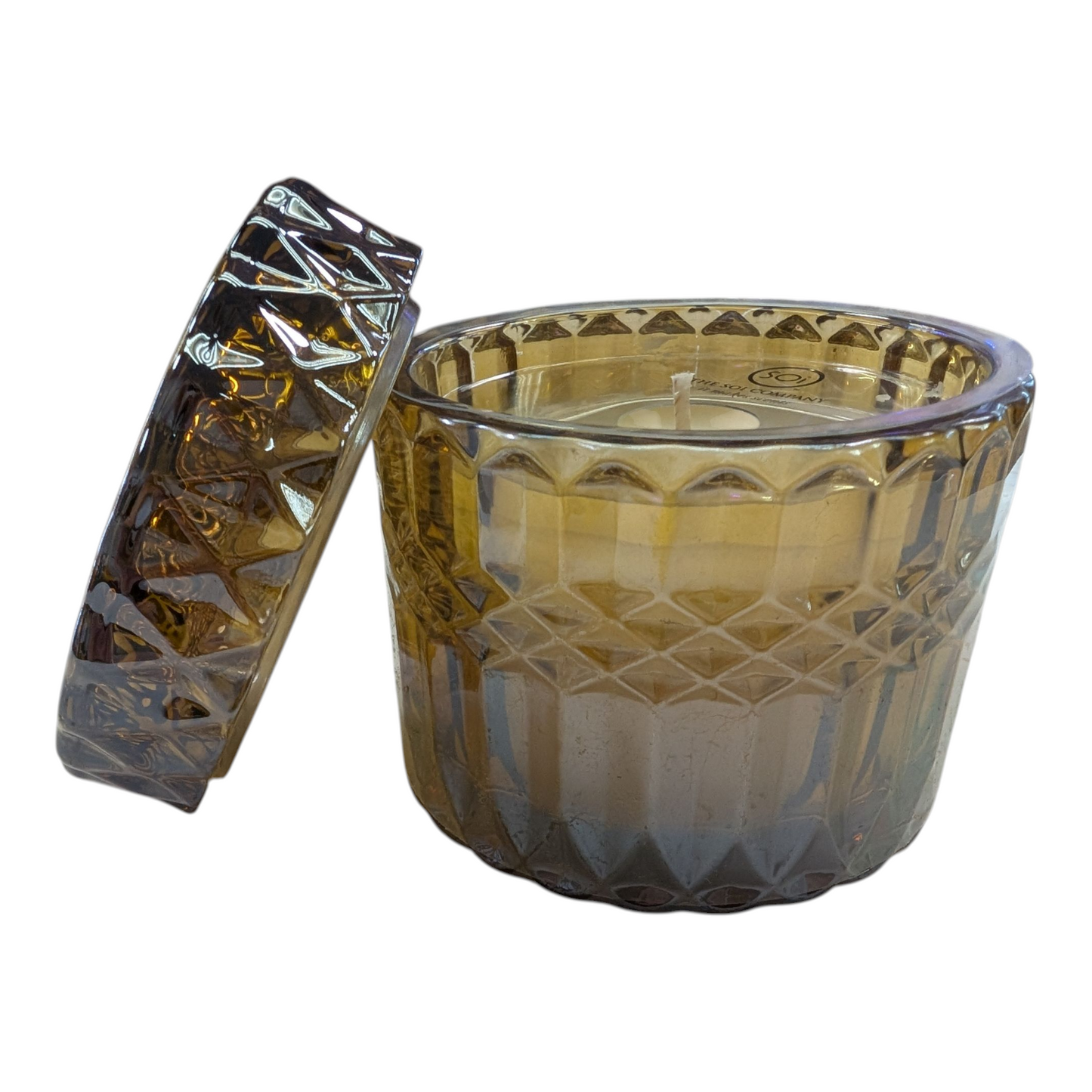 Hazelnut Macchiato Coffee Candle in Shimmer Glass