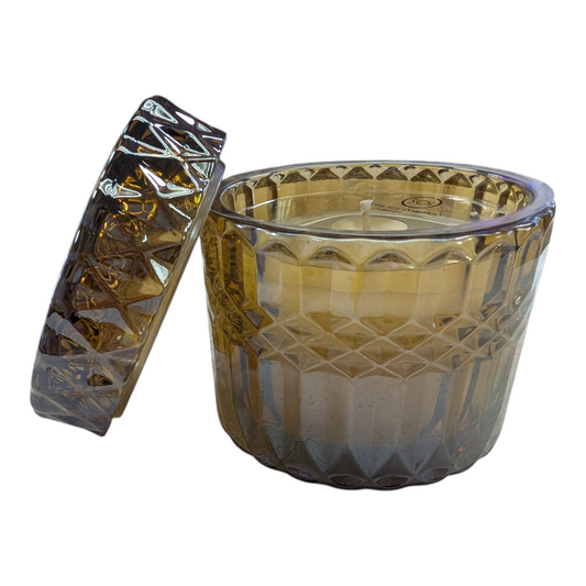 Hazelnut Macchiato Coffee Candle in Shimmer Glass