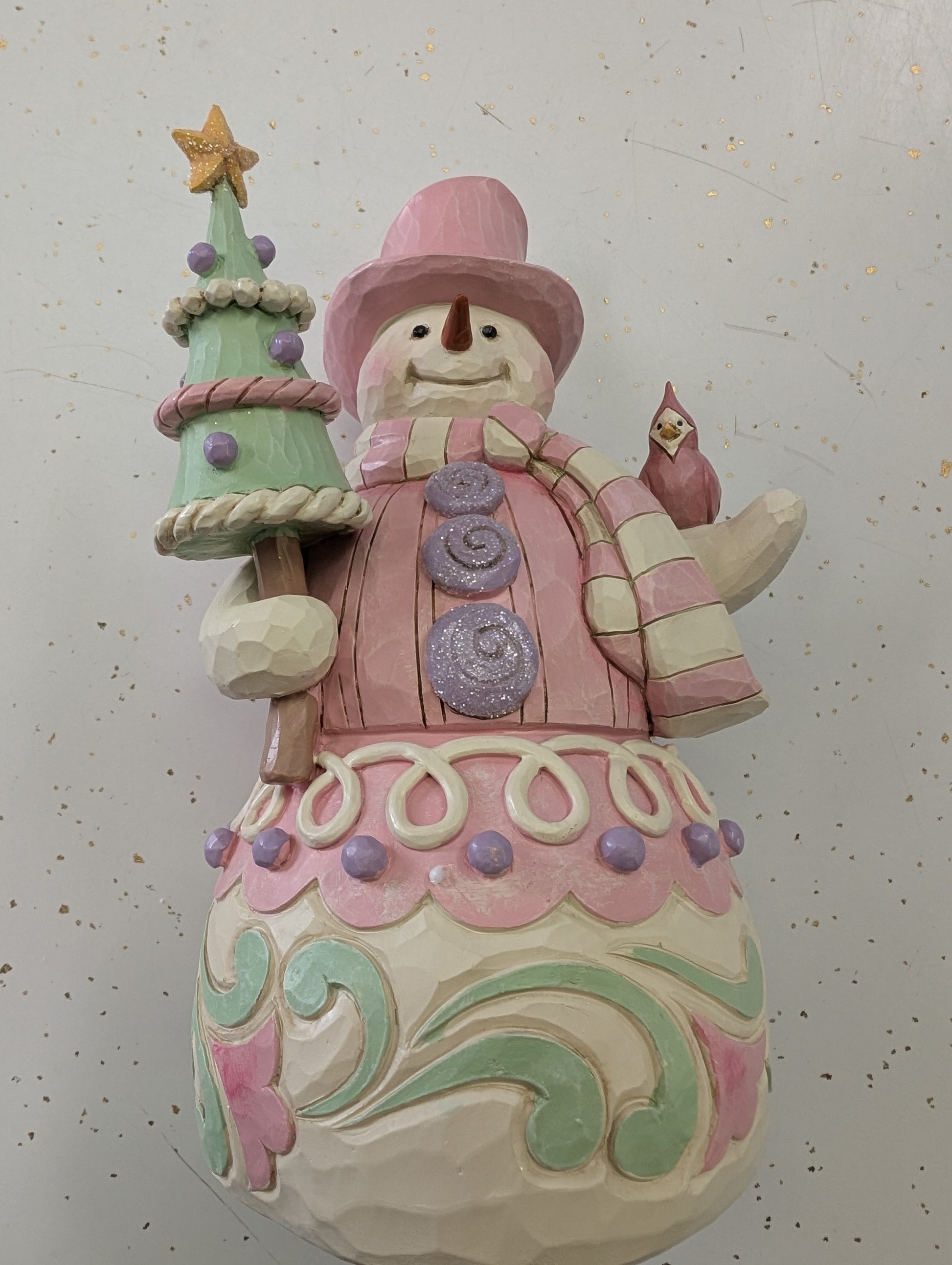 Jim Shore Pink Snowman