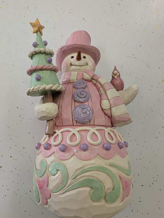 Jim Shore Pink Snowman