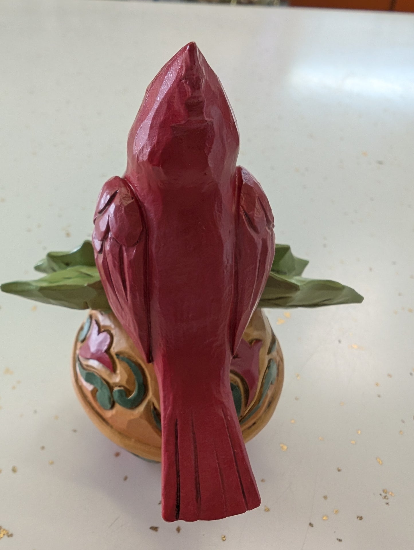 Jim Shore Mini Cardinal on Jingle Bell – Holiday Figurine