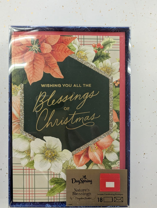 Boxed Christmas Card - Wishing You Blessings of Christmas