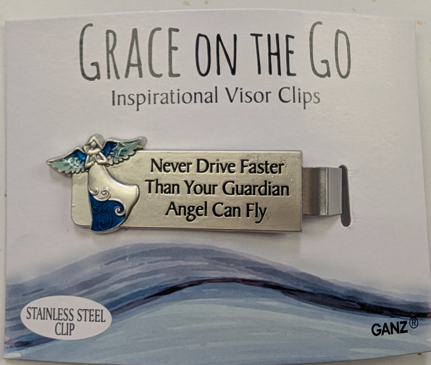 Grace on the Go – Inspirational Stainless Steel Visor Clips