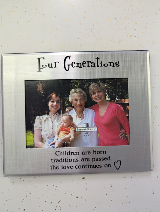 Silver Four Generations Frame (4" x 6")