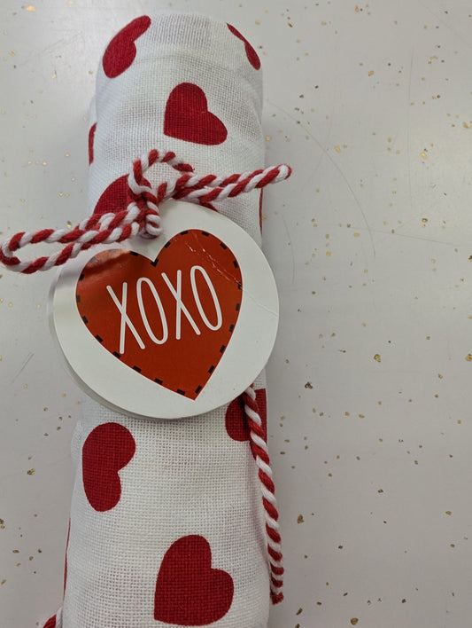 Valentine XOXO Dishtowel