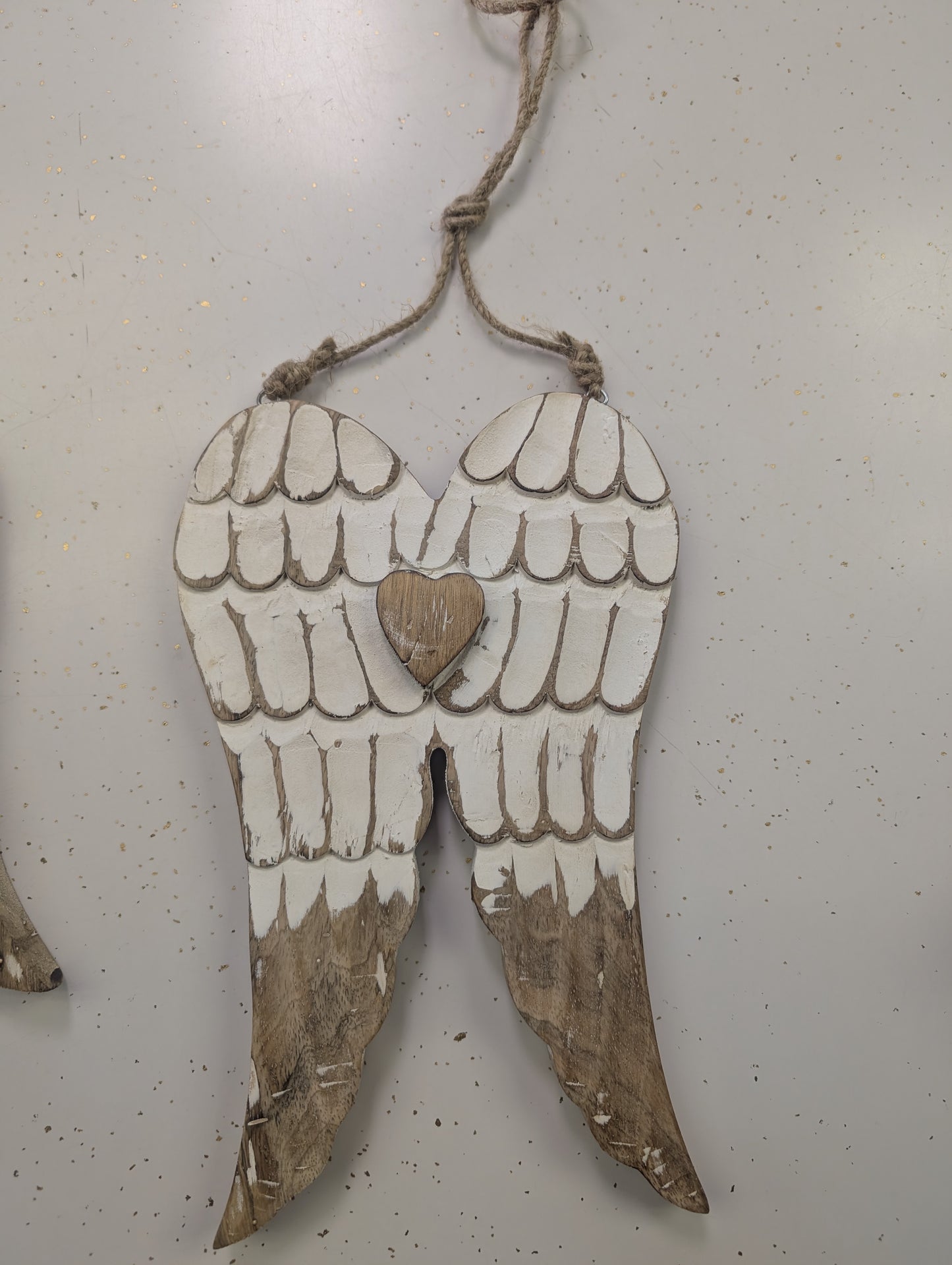 Mango Wood Engraved Angel Wings – Two Sizes