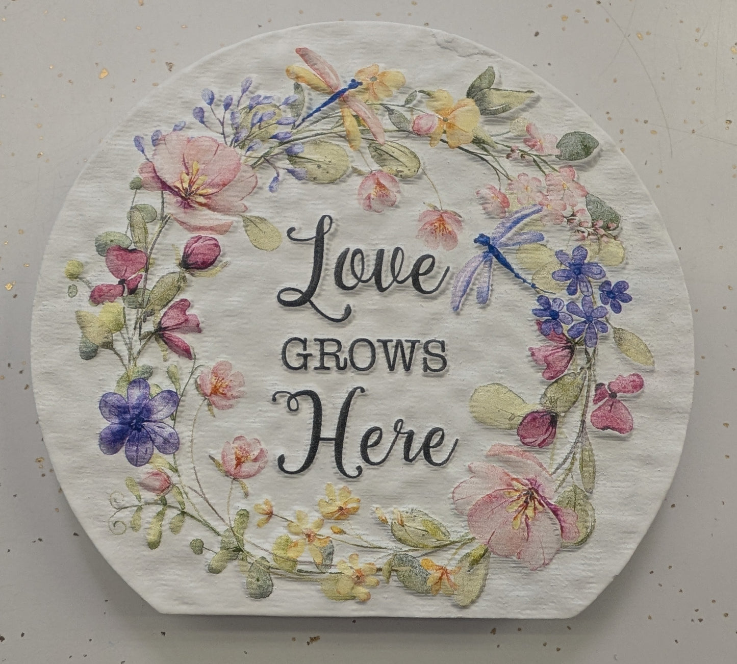 Wood Embossed Spring Inspirational Block – 7.09"