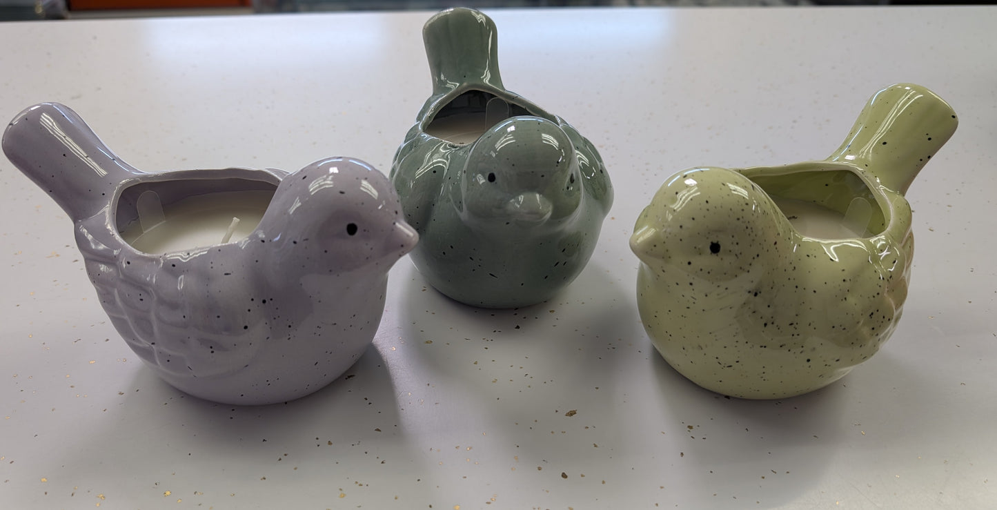 Ceramic Bird with Scented Wax Candle