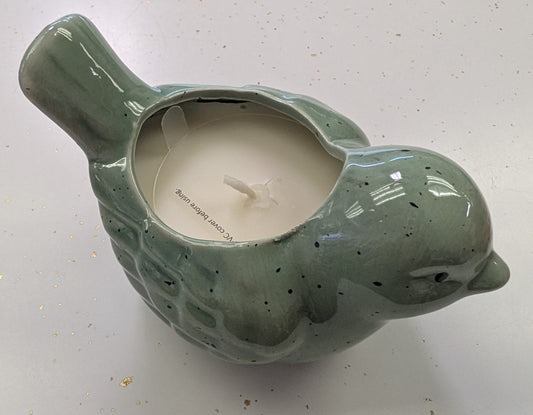 Ceramic Bird with Scented Wax Candle