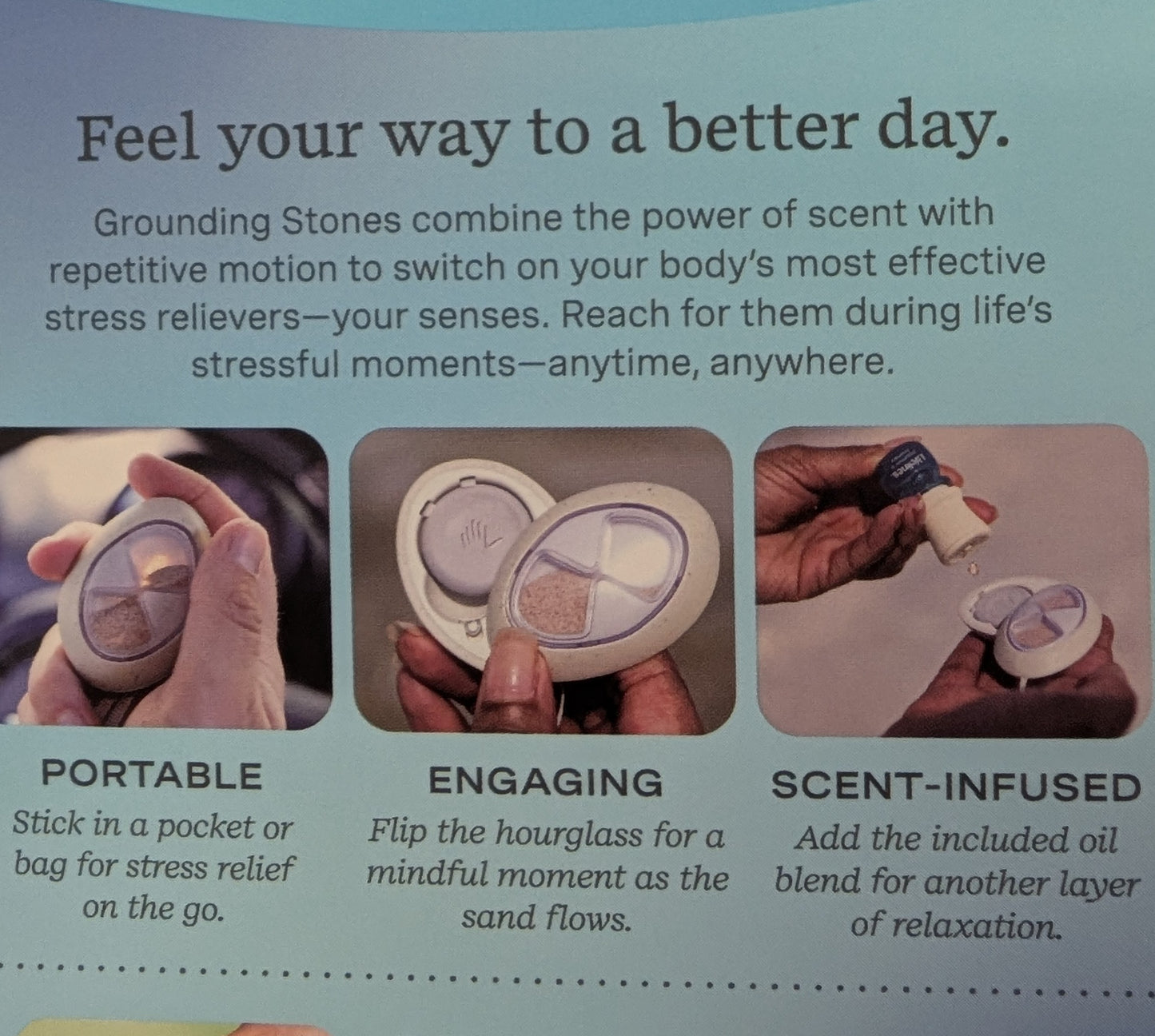 Grounding Stone & Essential Oil Set – Peppermint & Rosemary  by Lifelines