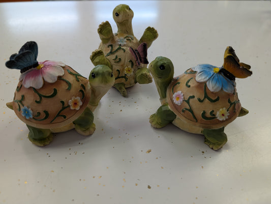 Mini Resin Garden Turtles — 3.5"