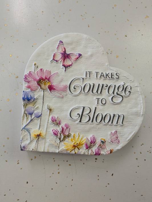 Embossed Inspirational Heart Block — 3.94"