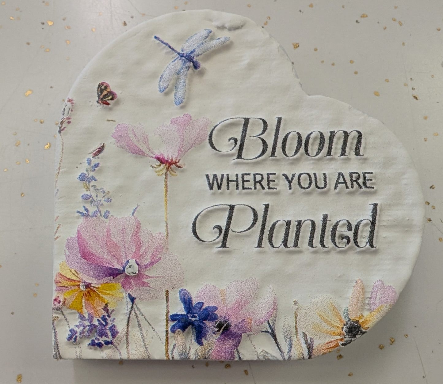 Embossed Inspirational Heart Block — 3.94"