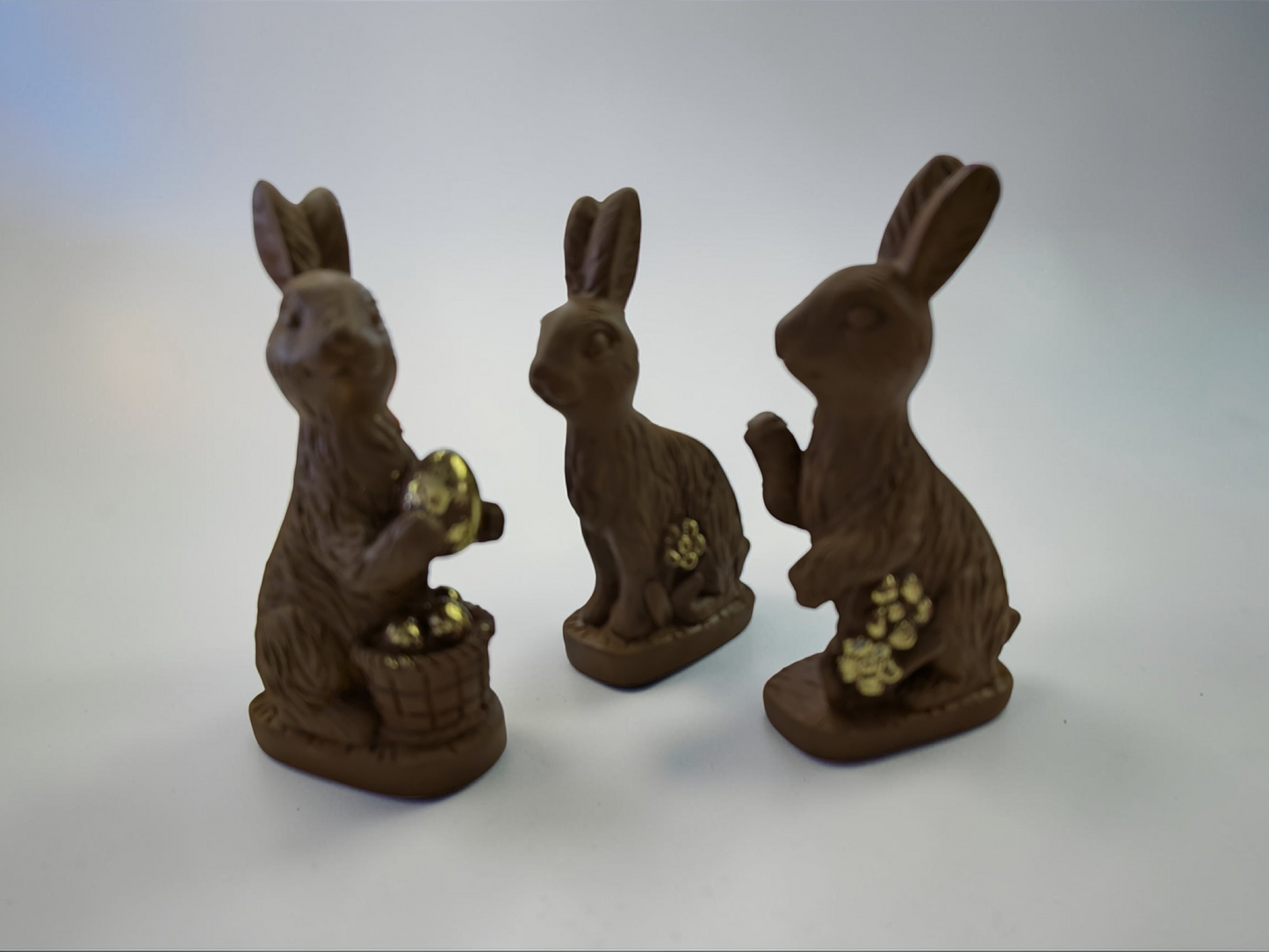 Resin Chocolate-Style Easter Bunnies — 6.25"
