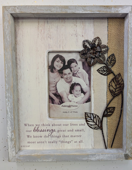 Blessings Sentiment Box Frame – 4" x 6" Photo