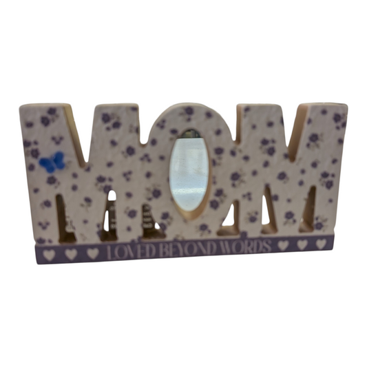 Mom – Loved Beyond Words Floral Plaque