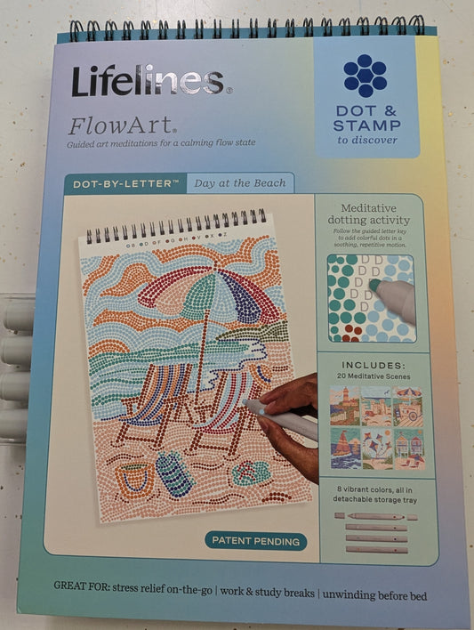 Lifelines FlowArt™ Day at the Beach Dot-by-Letter Art Meditation Pad