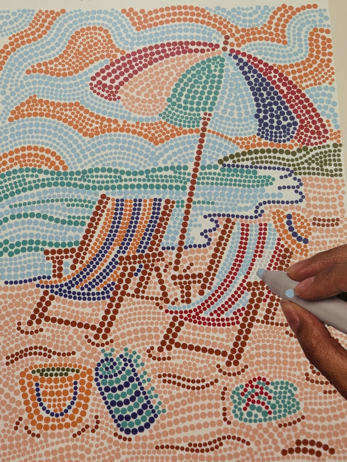 Lifelines FlowArt™ Day at the Beach Dot-by-Letter Art Meditation Pad