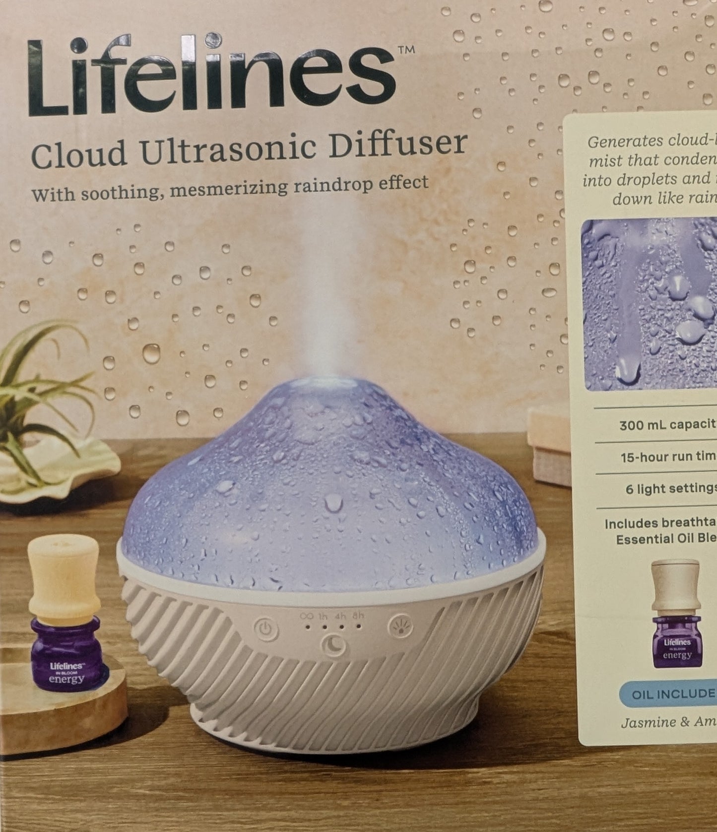 Lifelines Cloud Ultrasonic Diffuser – Mesmerizing Rain Drops