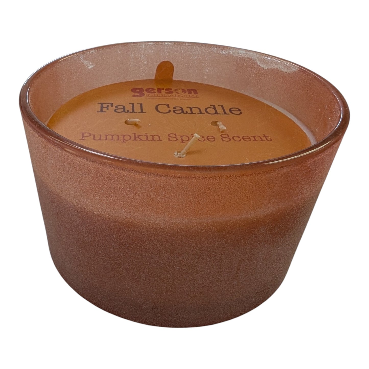 Pumpkin Spice Frosted Glass Bowl Candle – 5"D