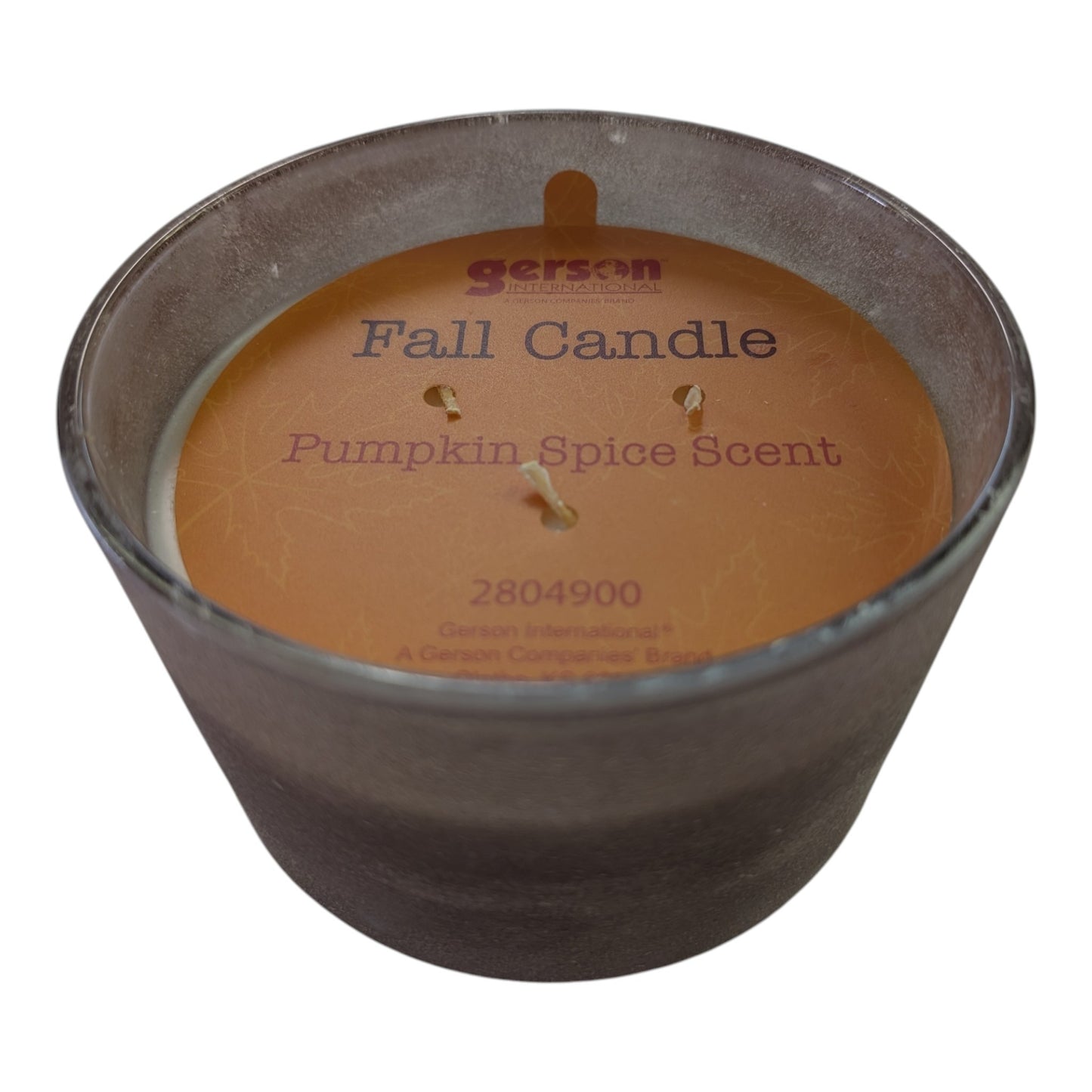 Pumpkin Spice Frosted Glass Bowl Candle – 5"D