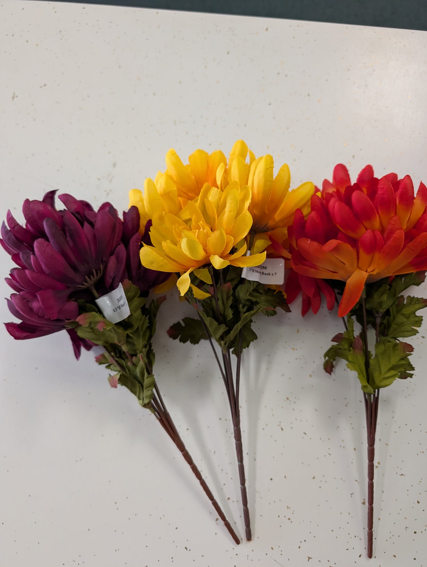 13" Artificial Fall Mum Bush