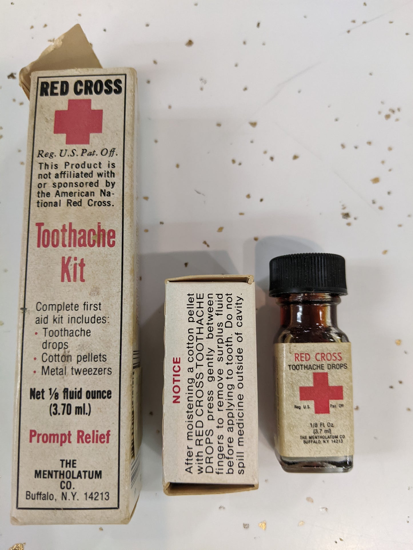 Vintage Red Cross Toothache Kit