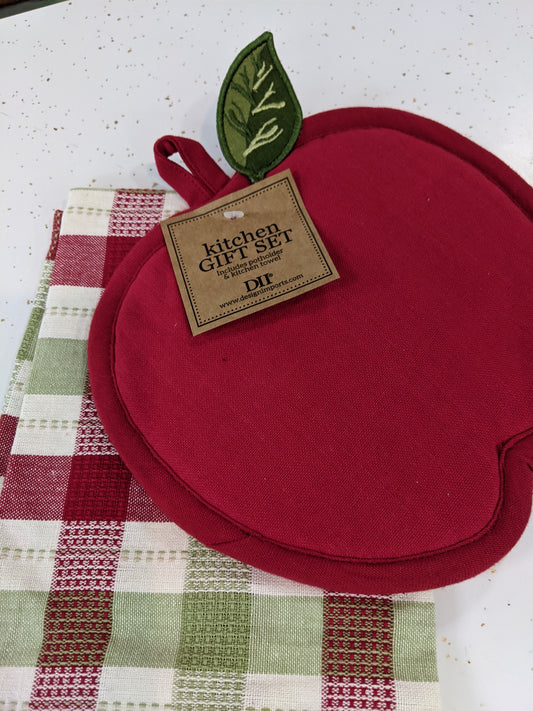 Harvest Apple Potholder Gift Set