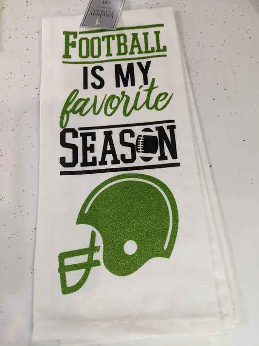 Football Is My Favorite Season dishtowel