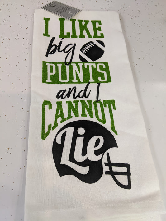 I Like Big Punts dishtowel