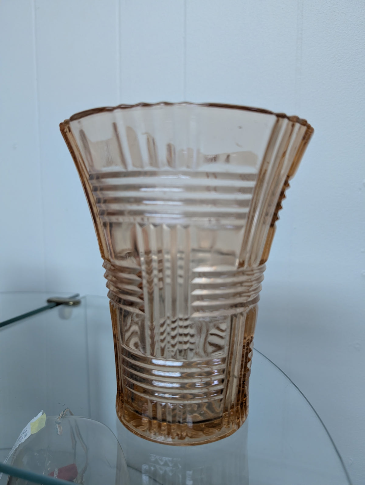 Pink Depression Glass Vase