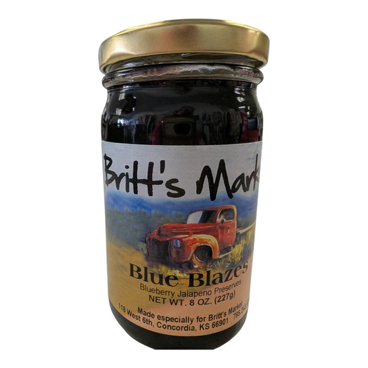 Britt’s Blue Blazes Blueberry Jalapeño Preserves — 8 oz.