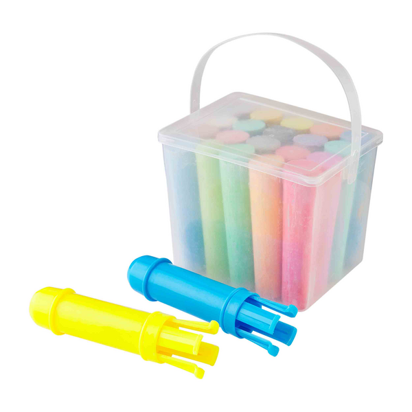 Sidewalk Chalk Bin - 22 piece set