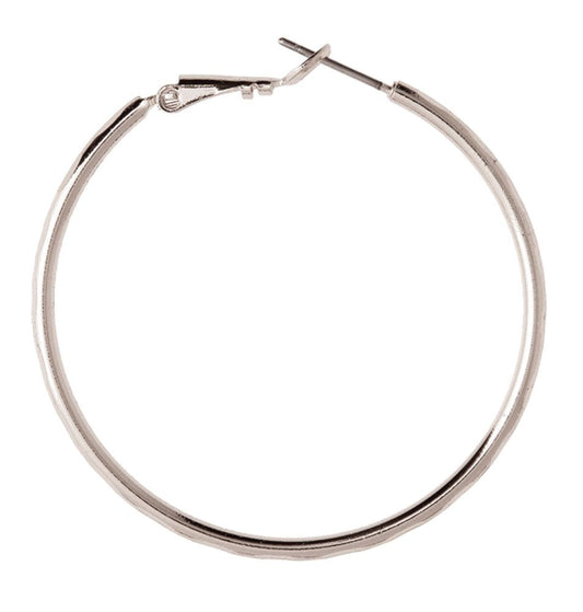 Silver Medium Silver Hoop