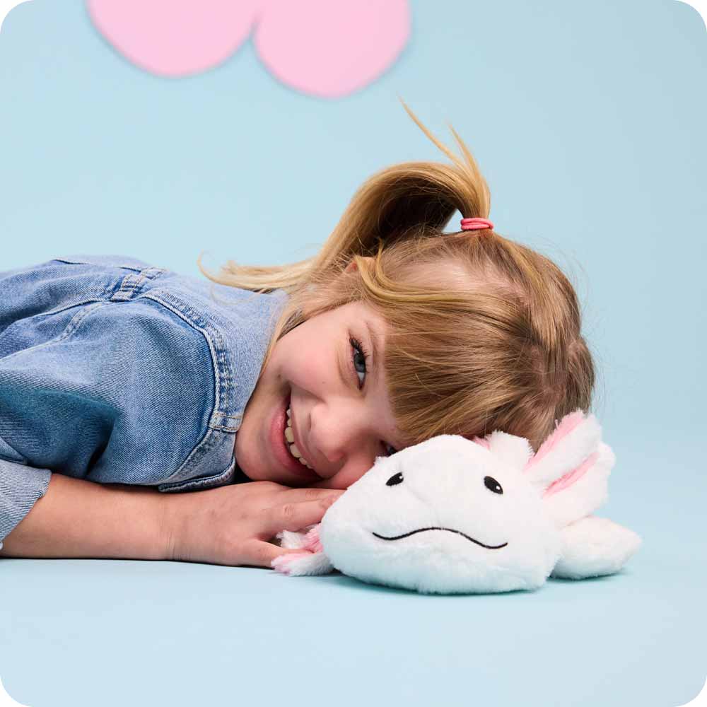 White Axolotl Warmies® Plush – Heatable Lavender Comfort