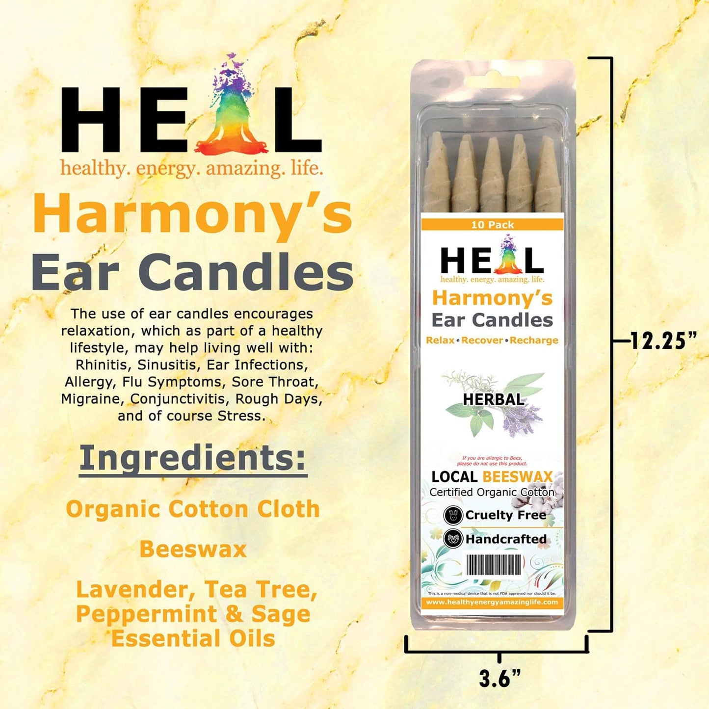 Herbal Beeswax Ear Candles by Doc Harmony